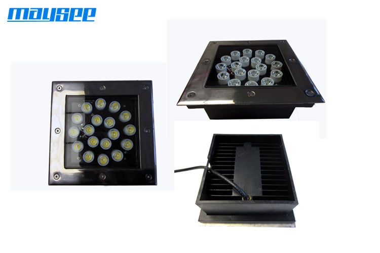 18w Dış DMX LED Yeraltı Işıkları 85-265VAC, LED Yeraltı Işıkları Kare Fascia ile